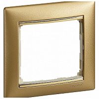 Рамка 1 пост VALENA CLASSIC, золото матовое |  код. 770301 |   Legrand